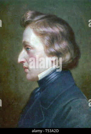 FRÉDÉRIC CHOPIN (1810-1849) polacco compositore romantico circa 1850 Foto Stock