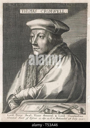 THOMAS CROMWELL (c) 1485-1540 avvocato inglese e più sotto Enrico VIII Foto Stock