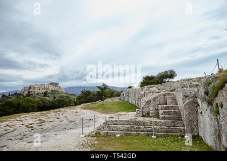 Pynx, pnice a filopapou hill, Atene Foto Stock