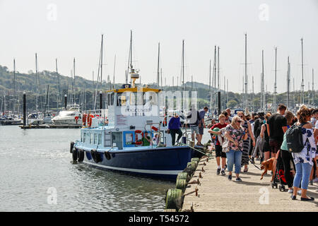 Traghetto Cremyll la Edgcumbe Belle a Admirals Hard, Plymouth Foto Stock