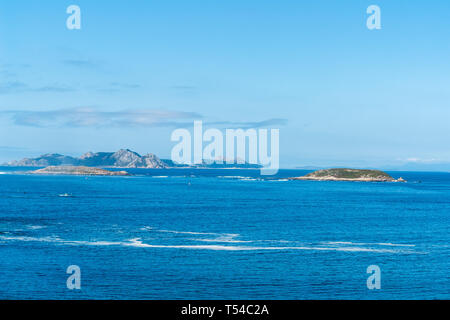 Isole Estelas da Baiona - Galizia, Spagna Foto Stock