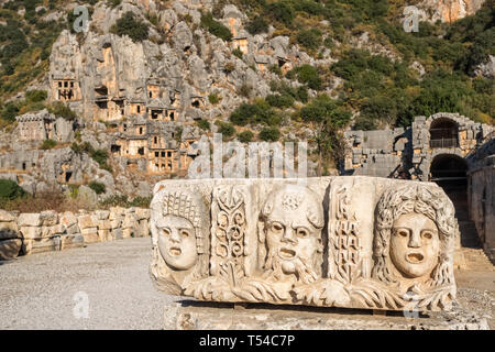 Le rovine della città antica di Myra in Demre, Turchia Foto Stock