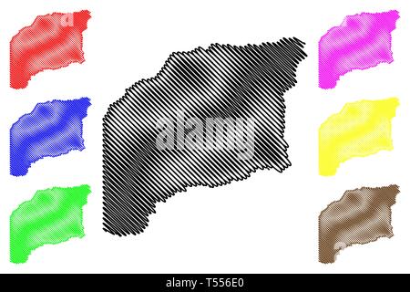 Dipartimento di Vichada (Colombia, Repubblica di Colombia, dipartimenti della Colombia) mappa illustrazione vettoriale, scribble schizzo dipartimento di Vichada mappa Illustrazione Vettoriale