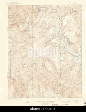 USGS TOPO Map Colorado CO San Cristobal 402427 1907 125000 Il restauro Foto Stock