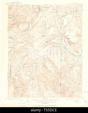 USGS TOPO Map Colorado CO San Cristobal 402428 1907 125000 Il restauro Foto Stock