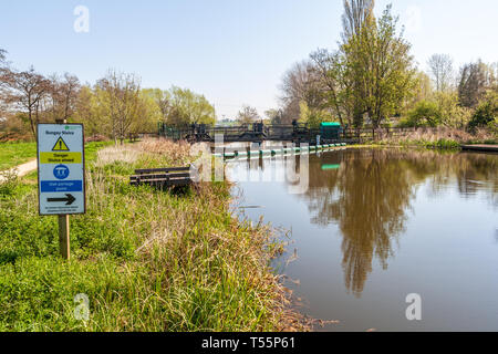 Falcon prato bungay Waveney Fiume Foto Stock