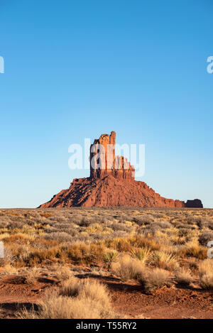 Formazione di roccia nella Monument Valley, Arizona, Stati Uniti d'America Foto Stock