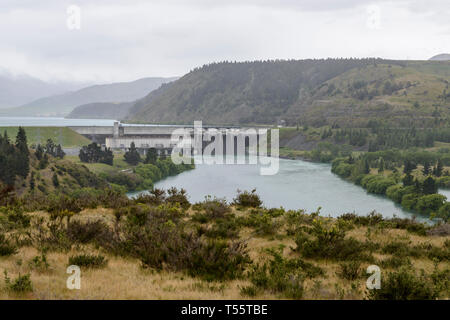 Aviemore Dam in Otago, Nuova Zelanda Foto Stock