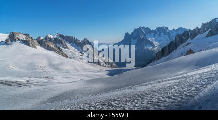 Mer de Glace nel massiccio del Monte Bianco, Francia Foto Stock