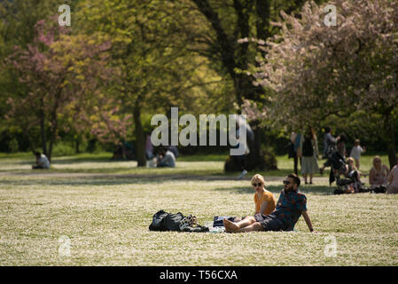 Regents Park, London, Regno Unito. Xx Aprile, 2019. © Byron Kirk Foto Stock