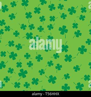 Quattro Leaf Clover Seamless Illustrazione Vettoriale