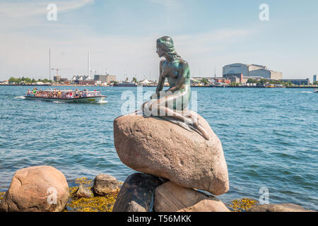 Bella vista della Sirenetta di Copenhagen Foto Stock