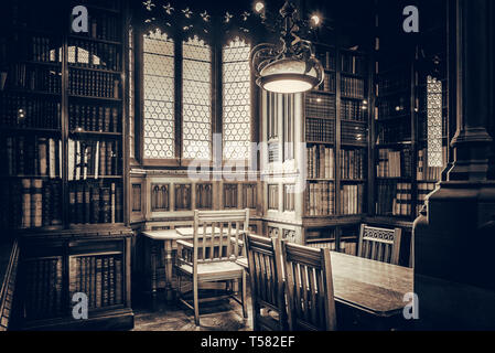 John Rylands Library di Deansgate Manchester Foto Stock