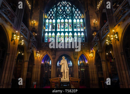 John Rylands Library di Deansgate Manchester Foto Stock