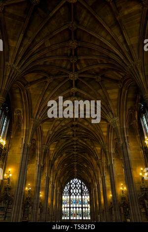 John Rylands Library di Deansgate Manchester Foto Stock