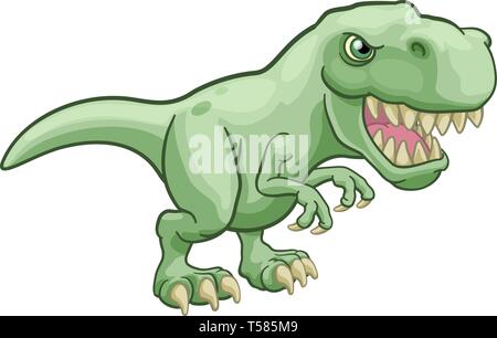 T Tyrannosaurus Rex dinosauro personaggio dei fumetti Illustrazione Vettoriale