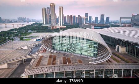 Fotografia aerea della città di Guangzhou, Cina Foto Stock