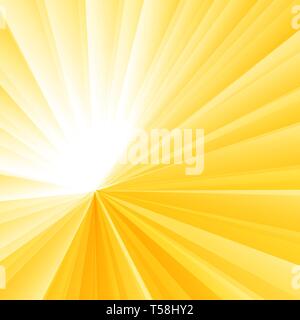 Abstract di luce gialla di burst gradiente radiale dello sfondo. Sunburst modello raggi. Illustrazione Vettoriale Illustrazione Vettoriale