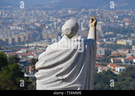 Statua in Bom Jesus a Braga - Portogallo del Nord Foto Stock