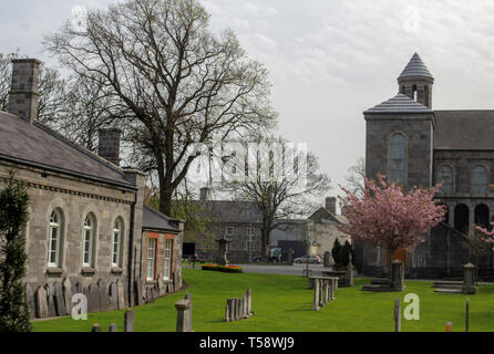 Il camposanto di Arbour Hill con la Chiesa del Sacro Cuore in background. Questo è un vecchio britannica cimitero militare Foto Stock