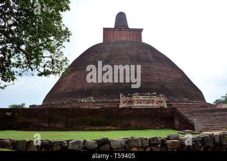 Jethawanaramaya stupa, Anuradhapura, Sri Lanka, Patrimonio Mondiale dell UNESCO Foto Stock