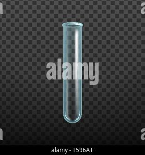 Vuoto realistico Laboratorio Chimico vettore pallone Illustrazione Vettoriale