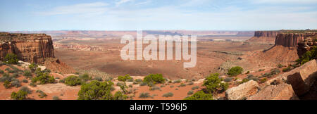 Green River si affacciano sul Parco Nazionale di Canyonlands, Utah, America. Foto Stock