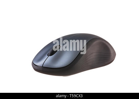 Il computer wireless mouse isolati su sfondo bianco. Foto Stock