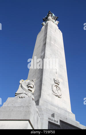 Naval War Memorial a Plymouth Hoe. Foto Stock