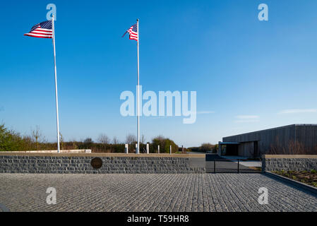 UTAH BEACH, Francia - Aprile 6, 2015: museo a Utah Beach. È stato il nome in codice per uno dei cinque settori dell'invasione alleata di tedesco-occupato F Foto Stock