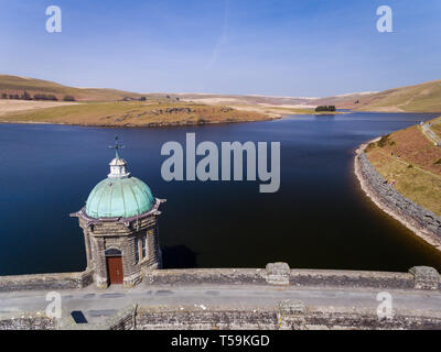 Craig Goch Dam, Elan Valley, Powys, metà del Galles, UK Primavera 2019 Foto Stock