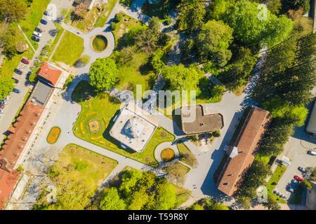 Croazia, città od Daruvar, Main city park, panorama da, drone Foto Stock