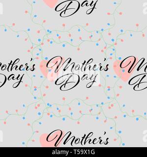 Felice Festa della Mamma Seamless pattern. Illustrazione Vettoriale Illustrazione Vettoriale