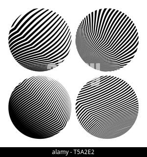 Forme rotonde. Astrazioni geometriche per gli sfondi e loghi. Illustrazione Vettoriale