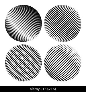 Forme rotonde. Astrazioni geometriche per gli sfondi e loghi. Illustrazione Vettoriale