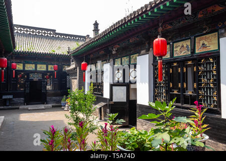 Agosto 2013 - Pingyao, nella provincia di Shanxi, Cina - uno dei cortili di Ri Sheng Chang, la più antica banca del mondo in Pingyao città antica. È Pingyao Foto Stock