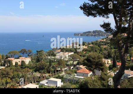 Cap Ferrat Penisola, Cote d'Azur, Riviera Francese, alpi marittime, provenza, Francia, Europa Foto Stock