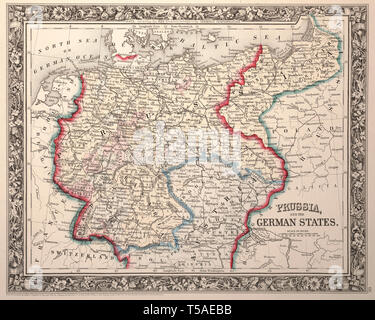 Bella vintage disegnato a mano illustrazioni Mappa di Russia dal vecchio libro. Può essere usato come un poster o un elemento decorativo per la progettazione di interni. Foto Stock