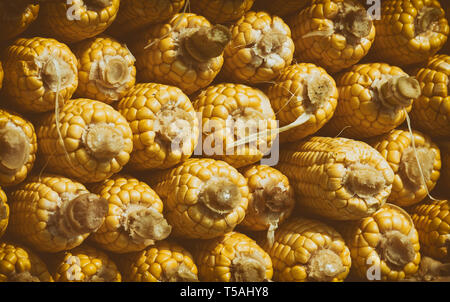 Immagine ravvicinata di calli impilati uno sull'altro Foto Stock