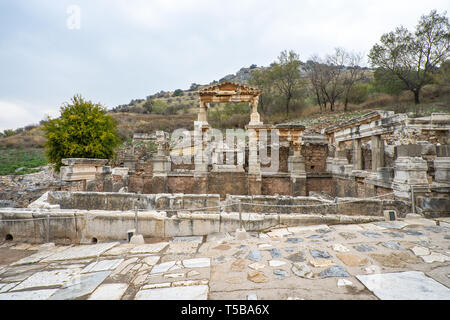 Efeso l'antica città greca a Selcuk, provincia di Izmir in Turchia. Foto Stock