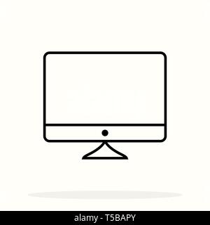 Il monitor di un computer icona linea. simbolo. Illustrazione Vettoriale eps10 Illustrazione Vettoriale