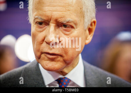 Il senatore Orrin concedere Hatch al GOP Convention Nazionale di Tampa Bay Forum. Foto Stock