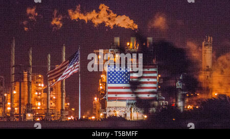 La ConocoPhillips Los Angeles raffineria di petrolio a Carson vicino a Long Beach. Foto Stock