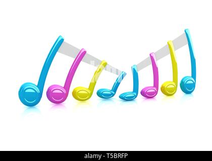 Colorfull nota Foto Stock