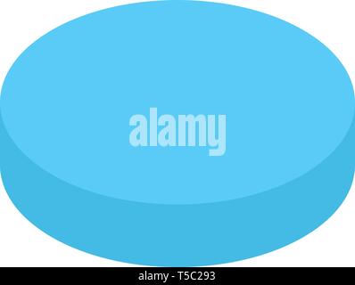 Cerchio icona del grafico a torta, stile isometrico Illustrazione Vettoriale