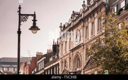 Un dettaglio di una casa georgiana a Mayfair, Londra. Foto Stock