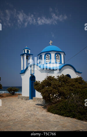 Greco-ortodossi cappella a Gialiskari, Ikaria, Grecia Foto Stock