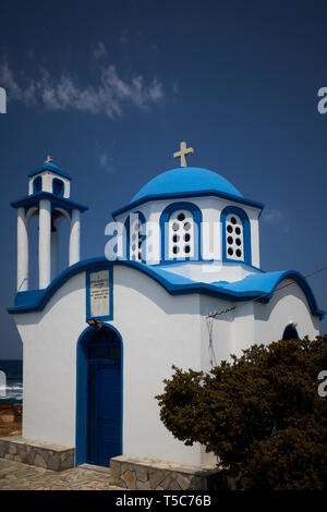 Greco-ortodossi cappella a Gialiskari, Ikaria, Grecia Foto Stock