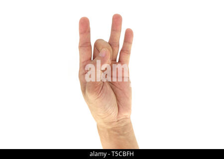 Esercito/Swat Tactical segnali a mano / segnale : 8 (otto) isolati su sfondo bianco. Immagine ad alta risoluzione gallery. Foto Stock