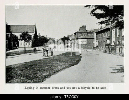 High Street, Epping, in foglie da un diario di caccia in Essex (1900) Foto Stock